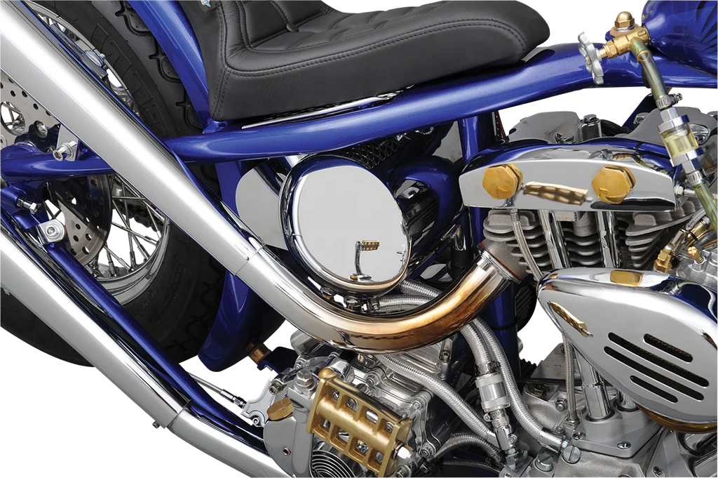 Custom Oil Tank - Center Fill - Softail DragSpecialties 241306 - Side View