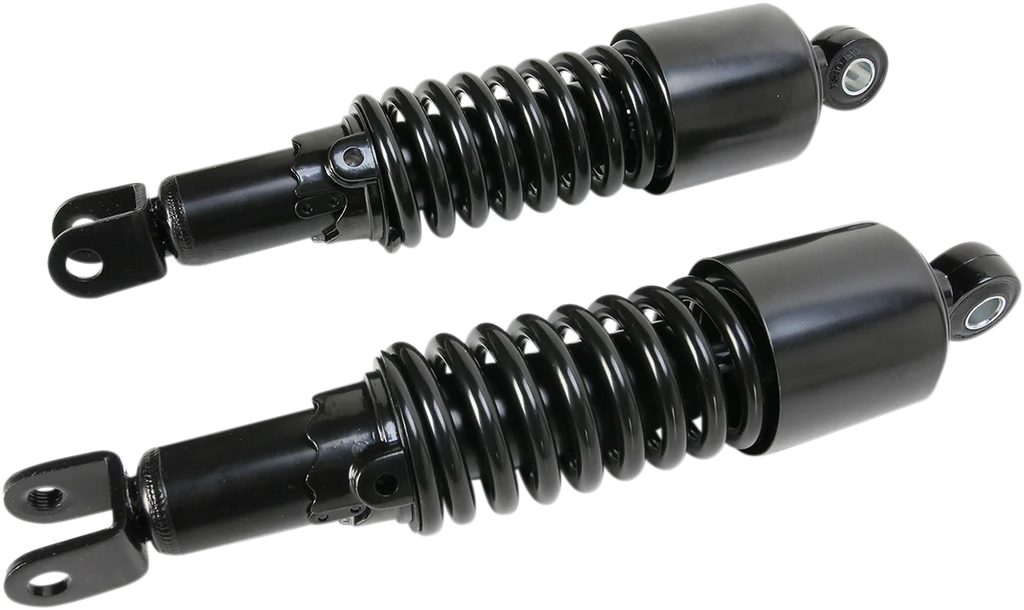 Custom Shorty Shocks with Shroud - Black Body/Black Spring Finish - Clevis Lowering - Main Product View
