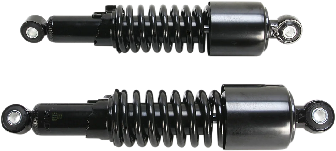 Custom Shorty Shocks with Shroud - Black Body/Black Spring Finish - Eye Lowering - Side View
