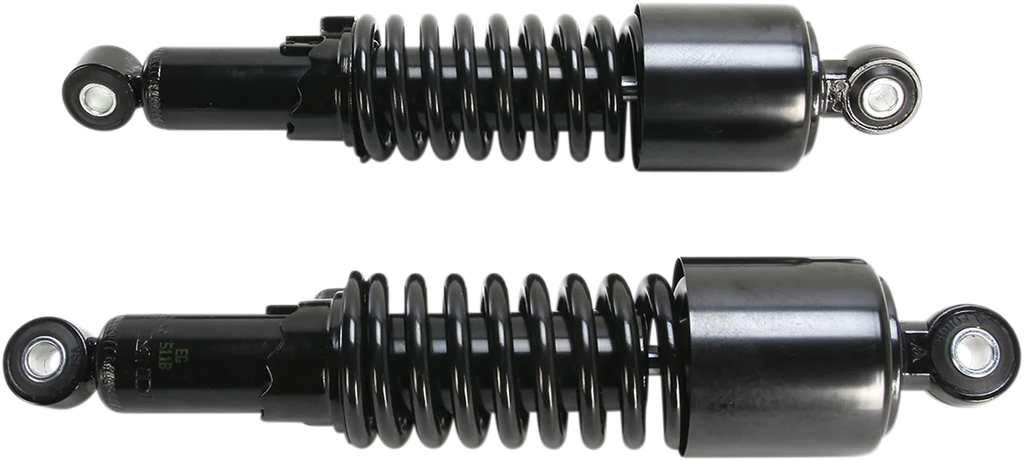 Custom Shorty Shocks with Shroud - Black Body/Black Spring Finish - Eye Lowering - Side View