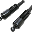 Load image into Gallery viewer, Custom Shorty Shocks with Shroud - Black Body/Black Spring Finish - Eye Lowering - Back View