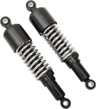 Load image into Gallery viewer, Custom Shorty Shocks with Shroud - Black Body/Chrome Spring Finish - Eye Lowering - Main Product View