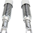 Load image into Gallery viewer, Custom Shorty Shocks with Shroud - Chrome Body/Chrome Spring Finish - Clevis Lowering - Main Product View
