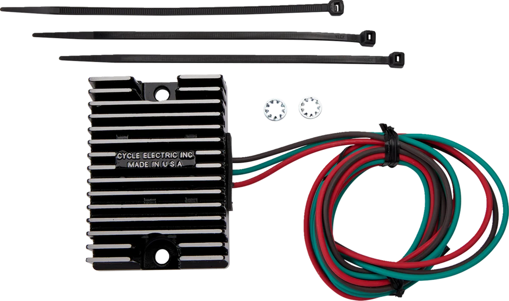 Cycle Electric Low Voltage - Rectifying Regulator - Harley Davidson CE-102L - Side View