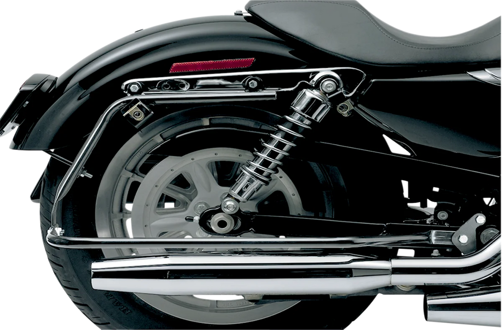 Cycle Visions Bagster Saddlebag Mount - Black - XL CV7500 - Installation View