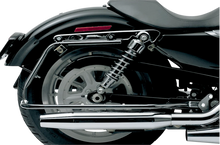 Load image into Gallery viewer, Cycle Visions Bagster Saddlebag Mount - Black - XL CV7500 - Installation View