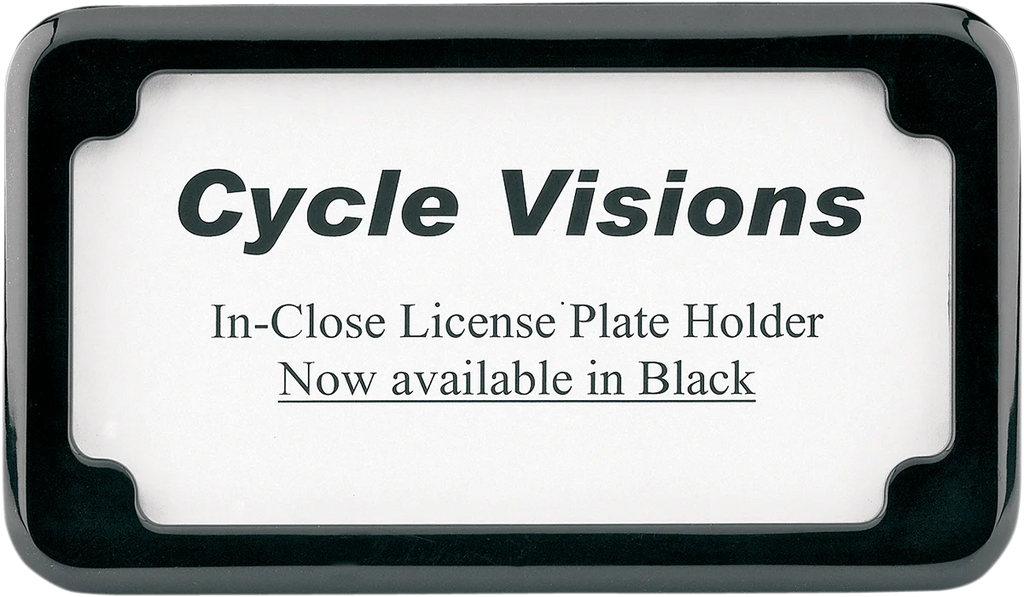 Cycle Visions Beveled License Plate Frame - Black CV-4615B