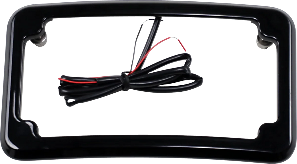 Cycle Visions Beveled License Plate Frame - Black CV4617B - Main Product View