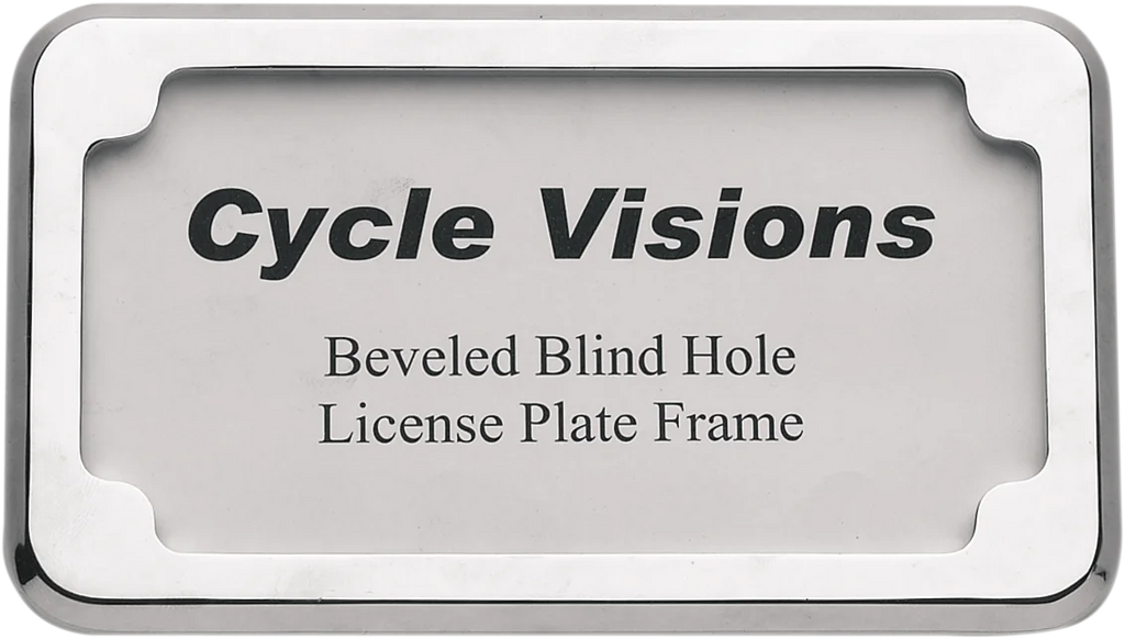 Cycle Visions Beveled License Plate Frame - Chrome CV-4615 - Main Product View