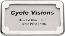 Load image into Gallery viewer, Cycle Visions Beveled License Plate Frame - Chrome CV-4615 - Main Product View
