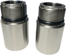 Load image into Gallery viewer, Cycle Visions Chrome Fork Tube Extensions - 39 mm Diameter - Extends +1" CV7138 - Main Product View