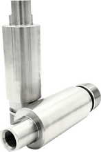 Load image into Gallery viewer, Cycle Visions Chrome Fork Tube Extensions - 41 mm Diameter - Extends +3" CV7102 - Side View