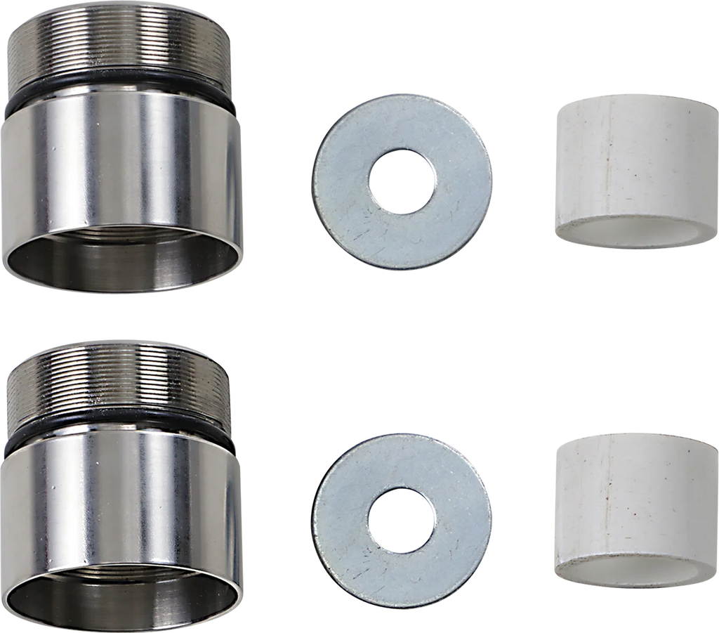Cycle Visions Chrome Fork Tube Extensions - 49 mm Diameter - Extends +1" CV7115 - Main Product View