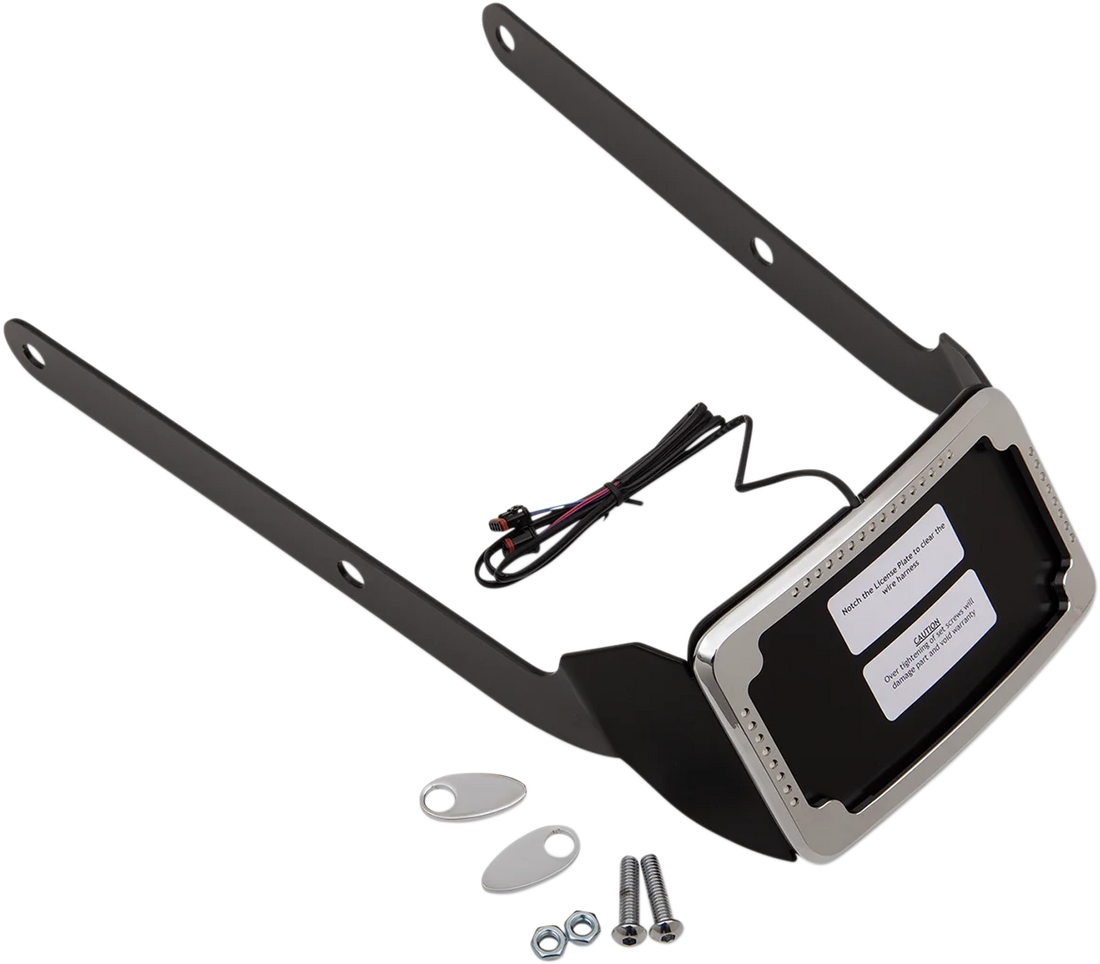 Cycle Visions Curved License Plate Mount - Harley Davidson CV4654MT - Side View
