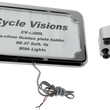 Load image into Gallery viewer, Cycle Visions Horizontal License Plate Mount with Light - '05+ XL - Black CV-4604BLH - Detail View