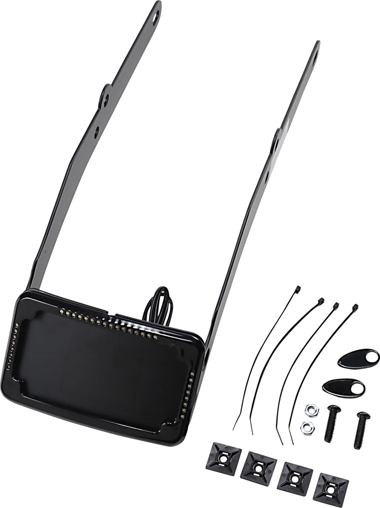 Cycle Visions LP Plate Frame & Mount with Signals - FLSL - Black CV4655B - Main Product View