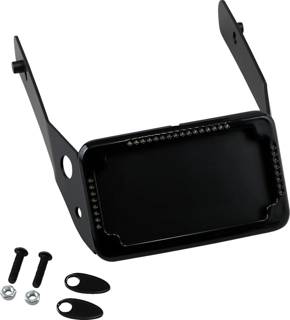 Cycle Visions LP Plate Frame & Mount with Signals - FXDWG - Black CV4651B - Main Product View