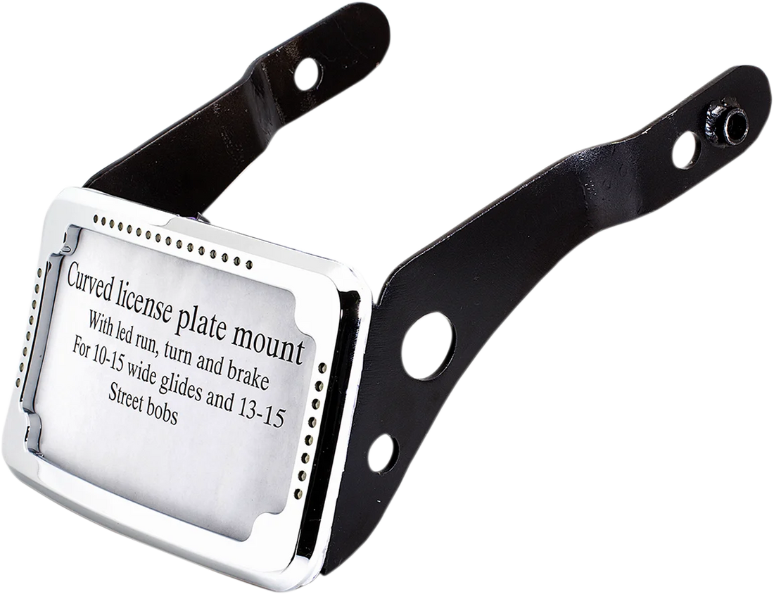 Cycle Visions LP Plate Frame & Mount with Tag Light - FLSL - Black CV4665B - Side View