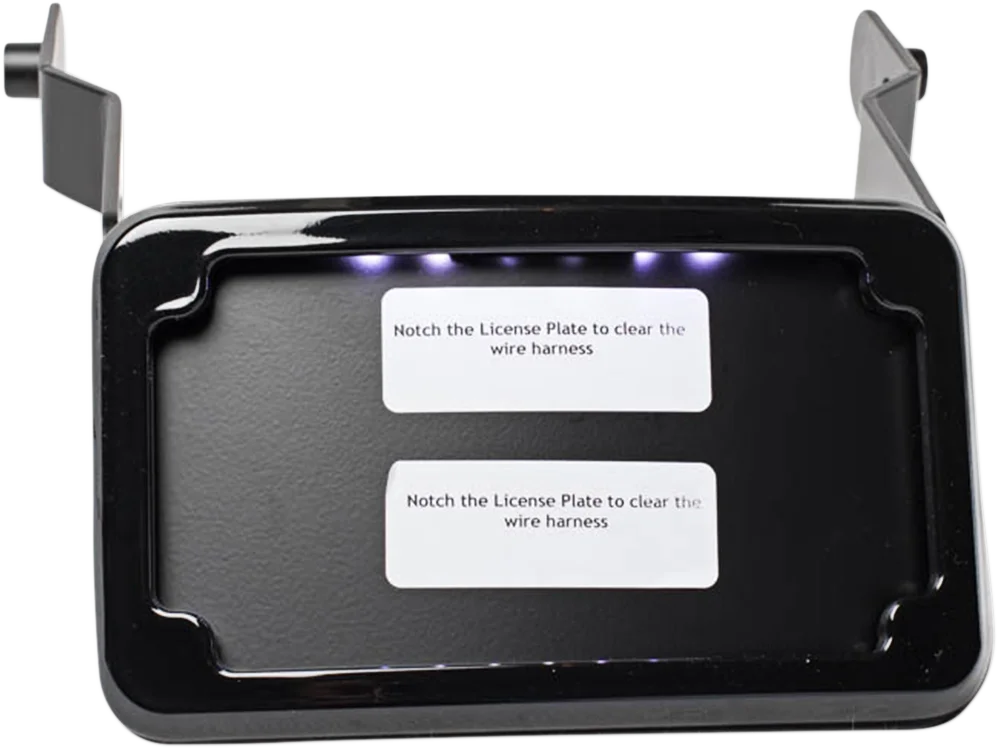 Cycle Visions LP Plate Frame & Mount with Tag Light - FLSL - Black CV4665B - Back View