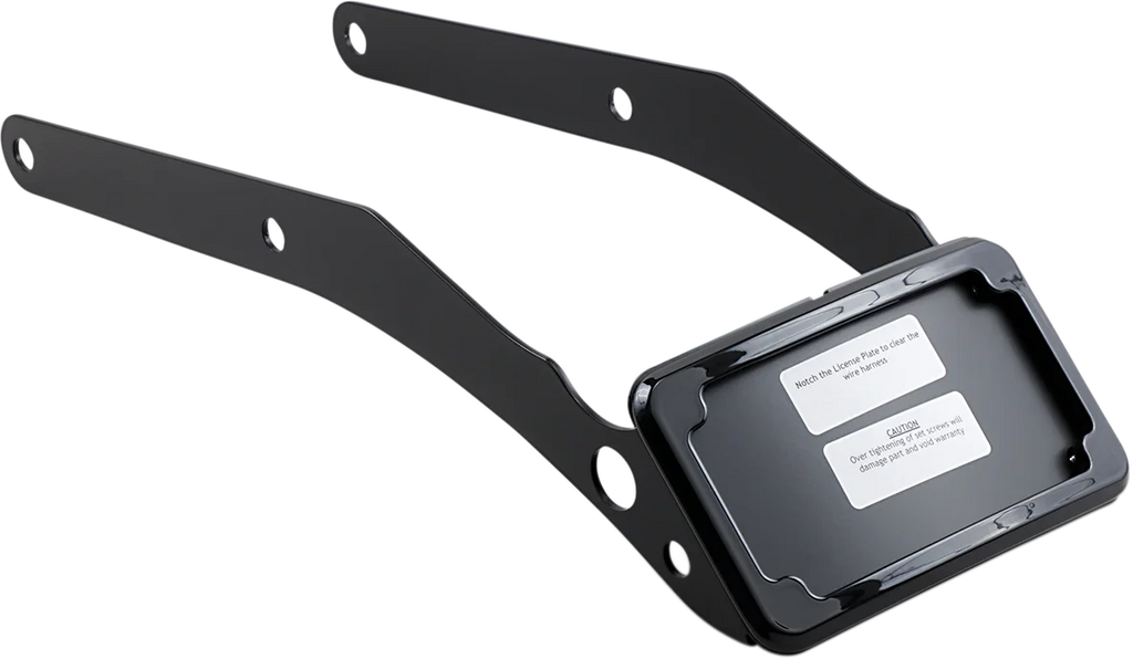 Cycle Visions LP Plate Frame & Mount with Tag Light - FLSL/FXBB - Black CV4663B - Main Product View