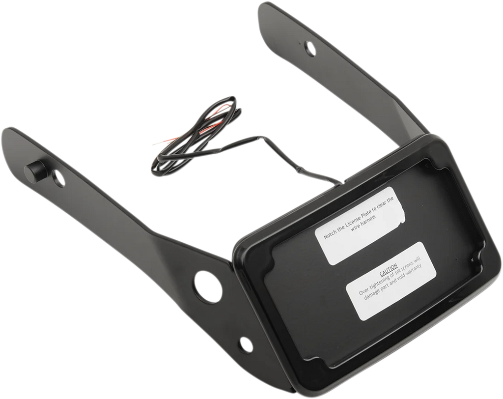 Cycle Visions LP Plate Frame & Mount with Tag Light - FXDWG - Black CV4661B - Main Product View