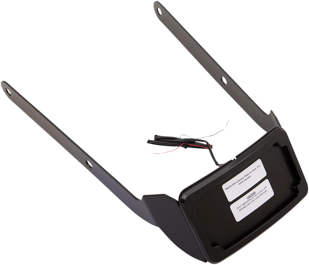 Cycle Visions LP Plate Frame & Mount with Tag Light - FXSB - Black CV4664B - Main Product View