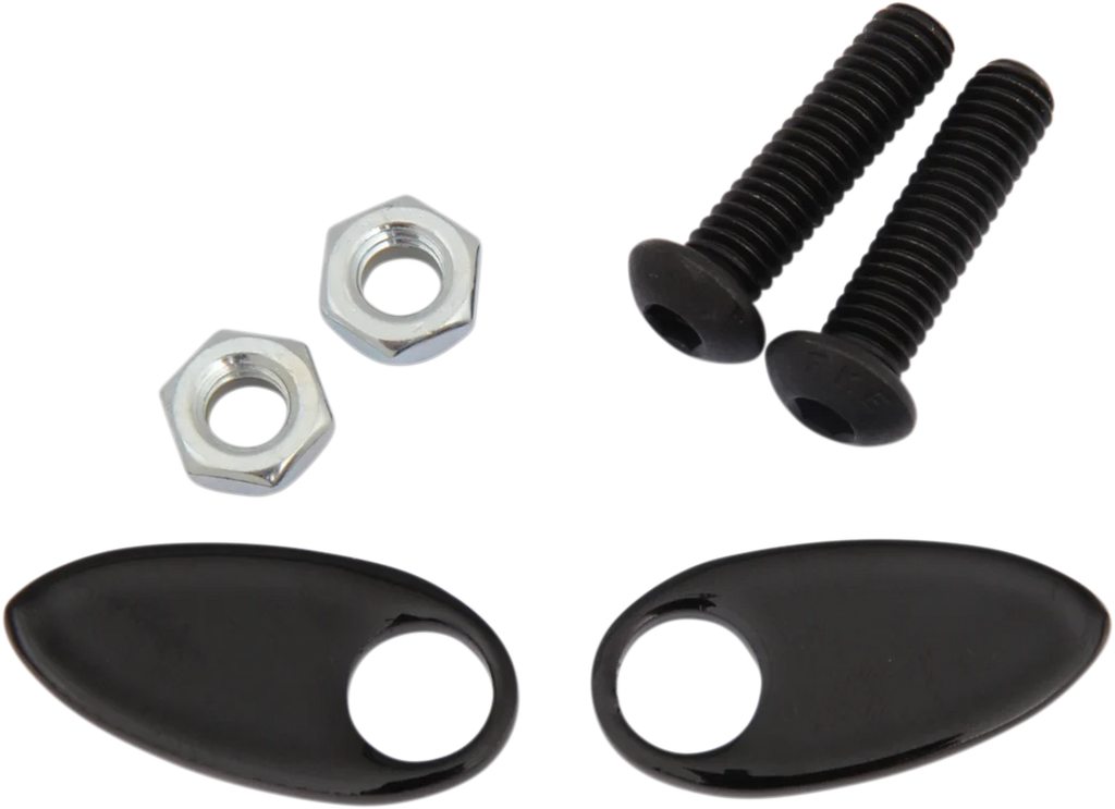 Cycle Visions Rear Turn Signal Cover Plate - Black CV-4813B - Main Product View