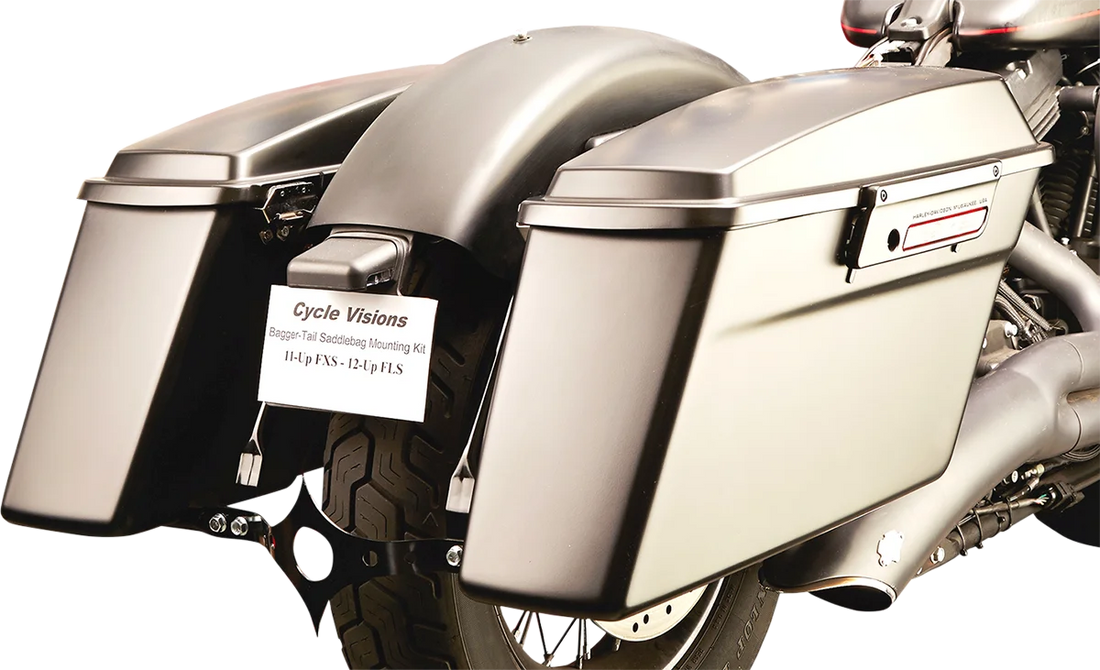 Cycle Visions Saddlebag Mount for Softail Models CV7190 - Side View