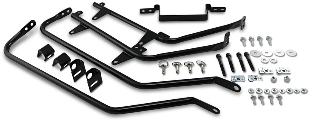 Cycle Visions Saddlebag Mounts - Black - FLST '00-'07 CV-7200A - Main Product View