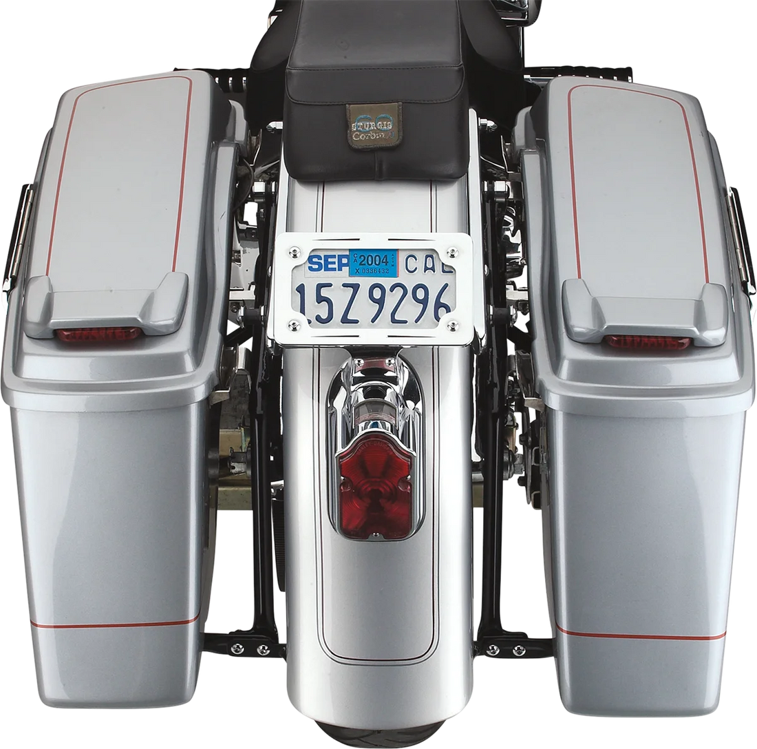 Cycle Visions Saddlebag Mounts - Black - FLST '00-'07 CV-7200A - Back View