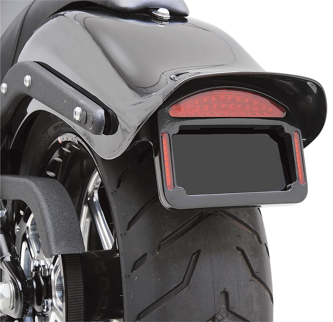 Cycle Visions Taillight Eliminator - '06-'10 FXST - Black CV-4816B - Side View