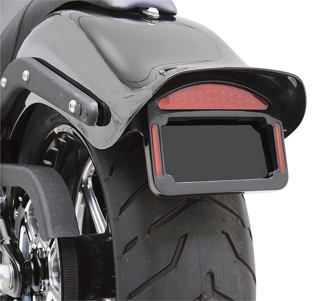 Cycle Visions Taillight Eliminator - '06-'10 FXST - Black CV-4816B - Side View