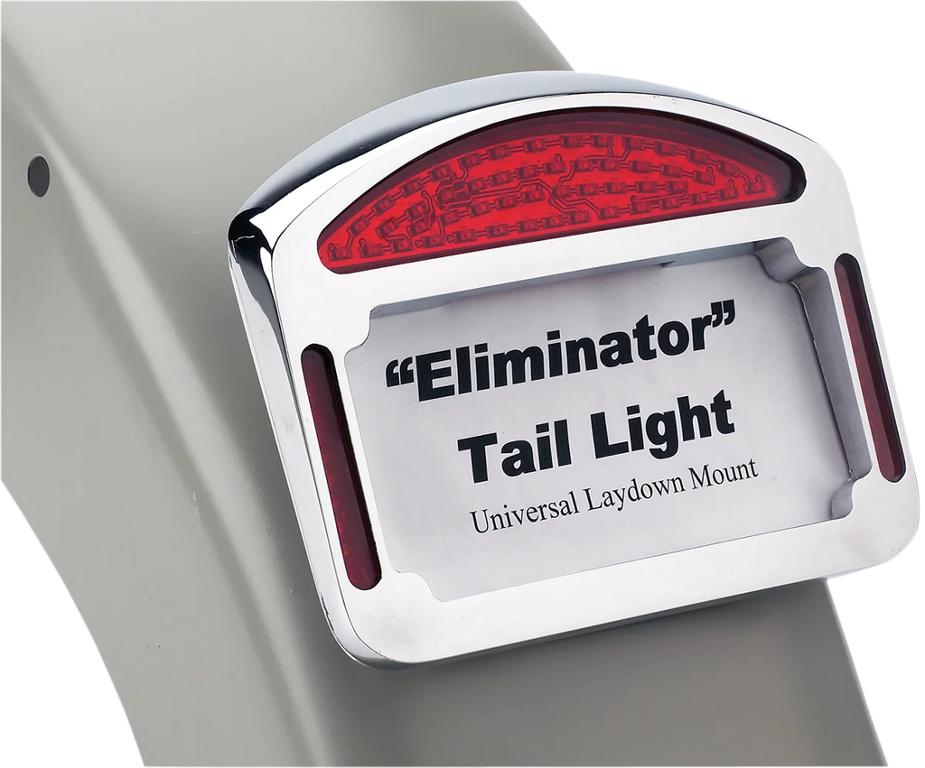 Cycle Visions Taillight Eliminator - Universal - Chrome CV-4817 - Side View