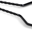 Load image into Gallery viewer, Cycle Visions Twisted Sticks Sissy Bar - Black - 18" CV-8041B