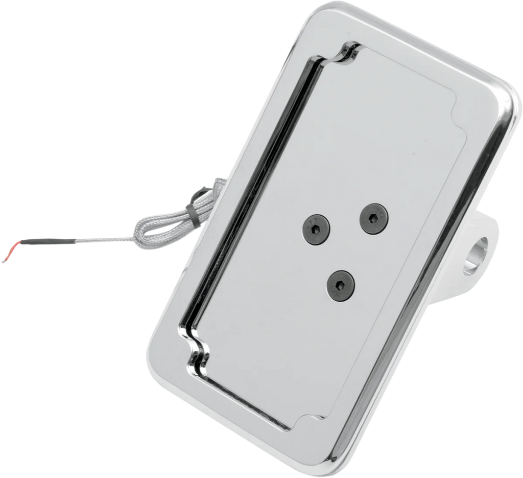 Cycle Visions Vertical License Plate Mount with Light - '86-'07 ST - Chrome CV-4600L - Side View