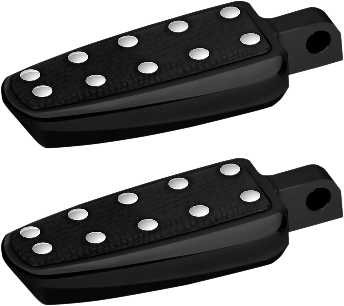 Cyclesmiths Banana Board Footpegs - Male Mount - Chrome without Rivets 126-NR - Side View