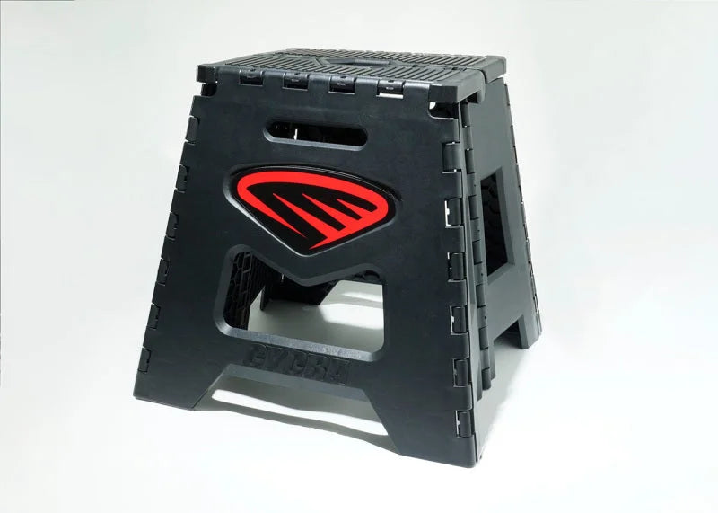 Cycra Fold Up Motostand - Black/Red - Side View