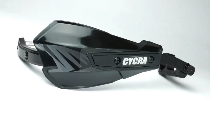 Cycra Vortex Hand Guard/w Universal U-Clamps- Black - Back View