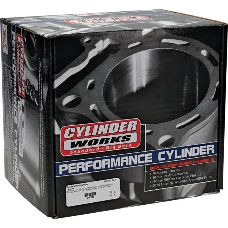 Cylinder Works 07-15 WR 450 F/2017 YFZ 450/09-24 YFZ 450 R Standard Bore Cylinder - Side View