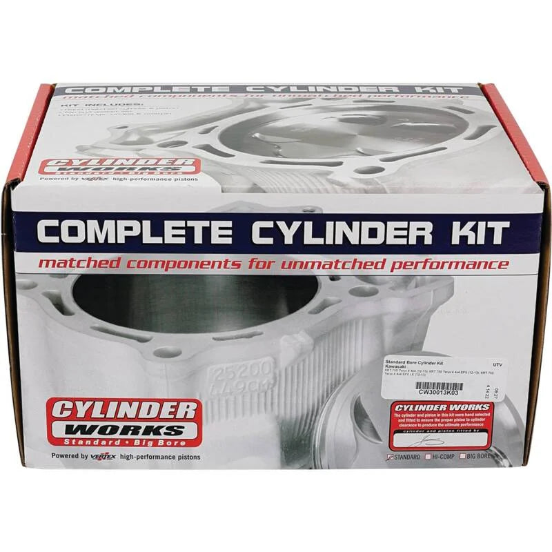 Cylinder Works 12-13 Kawasaki KRT 750 Teryx 4 4x4 750cc Standard Bore Cylinder Kit - Back View
