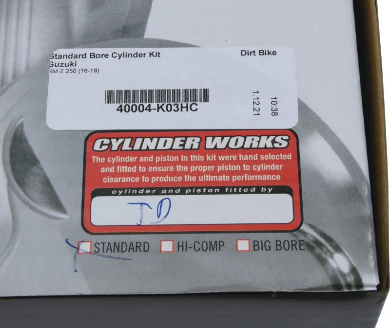 Cylinder Works 16-18 Suzuki RM-Z 250 250cc Standard Bore High Compression Cylinder Kit 14.2:1 Comp. - Additional View 6