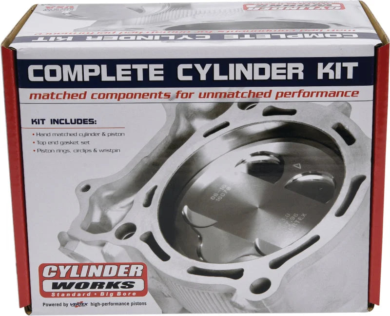 Cylinder Works 17-18 Honda CRF 450 R 450cc Standard Bore High Compression Cylinder Kit 14.4:1 Comp. - Back View