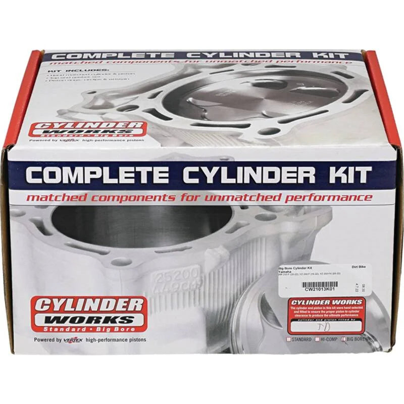 Cylinder Works 20-23 Yamaha WR 250 F 250cc +3mm Big Bore Cylinder Kit 270cc 13.8:1 Comp. 80mm - Back View