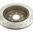 Load image into Gallery viewer, DBA 00-05 Lexus IS300 Rear Drilled &amp; Slotted 4000 Series Rotor - Back View