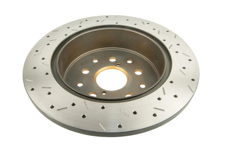 DBA 00-05 Lexus IS300 Rear Drilled & Slotted 4000 Series Rotor - Back View