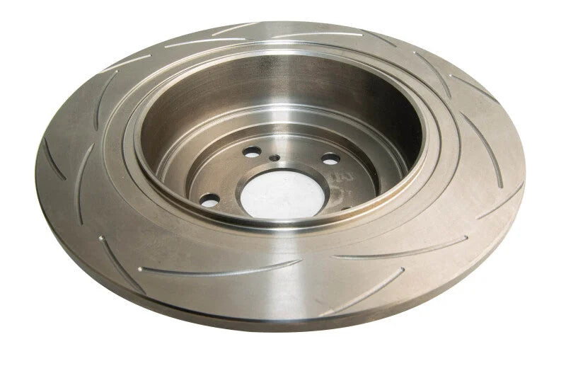DBA 01-04 Outback 2.5L/3.0 H6 Rear Slotted Street Series Rotor - Back View