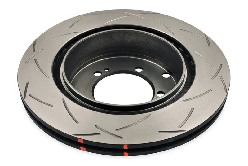 DBA 01-07 Mitsubishi Lancer Evolution 7/8/9 Rear Slotted 4000 Series Rotor - Side View