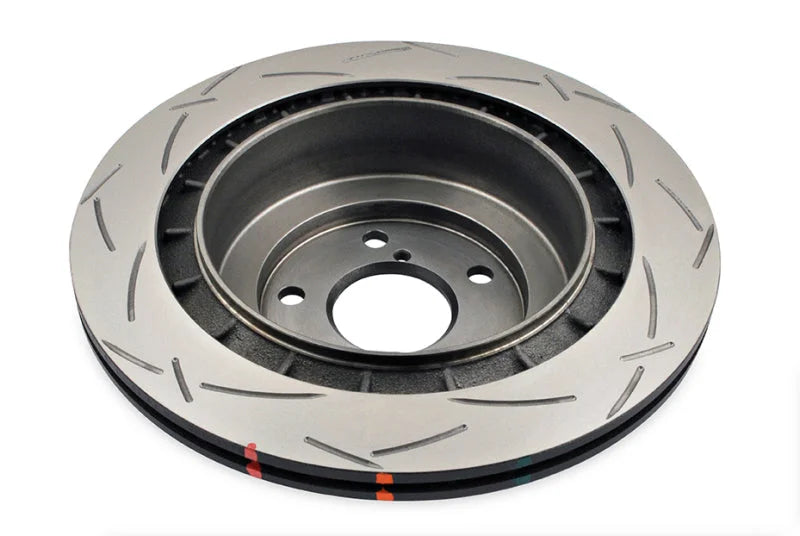 DBA 01-07 Subaru WRX / 05-07 Subaru Forester XT Rear Slotted 4000 Series Rotor - Side View