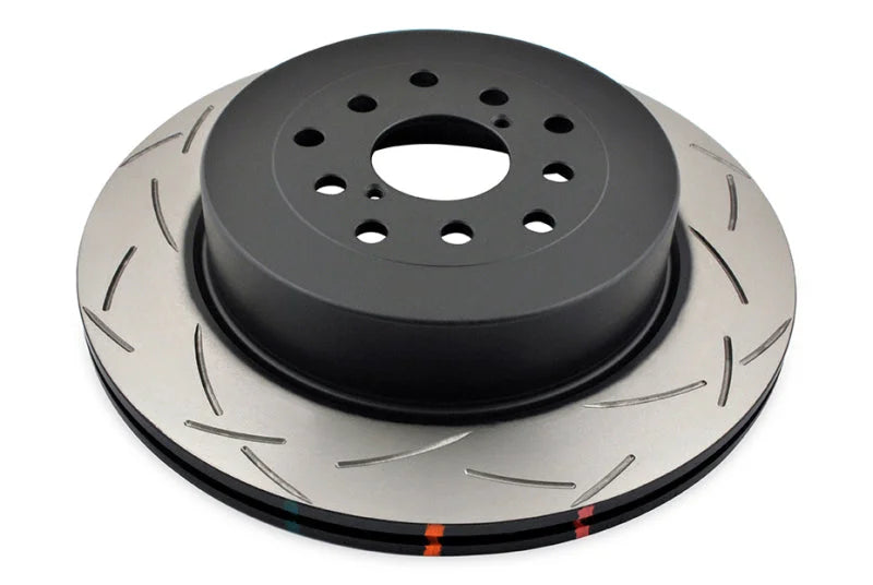 DBA 01-07 Subaru WRX/STI 10 Stud Hole Rear Slotted 4000 Series Rotor - Main Product View