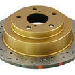 Load image into Gallery viewer, DBA 02-06 WRX / 98-07 Impreza 2.5L RS Rear Drilled &amp; Slotted 4000 Series Rotor - Side View